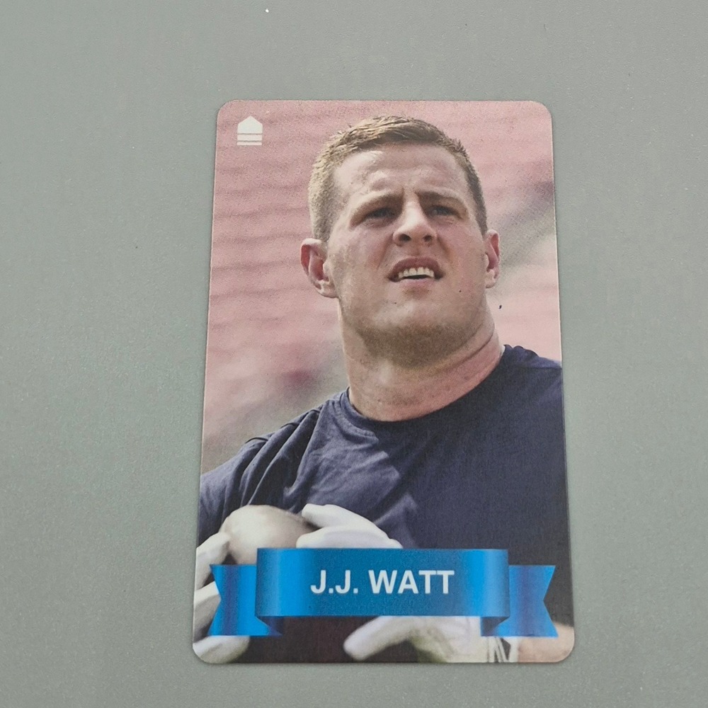 NFLPA Red Zone Rush J.J. Watt Arcade Trading Card 005 Houston Texans Football